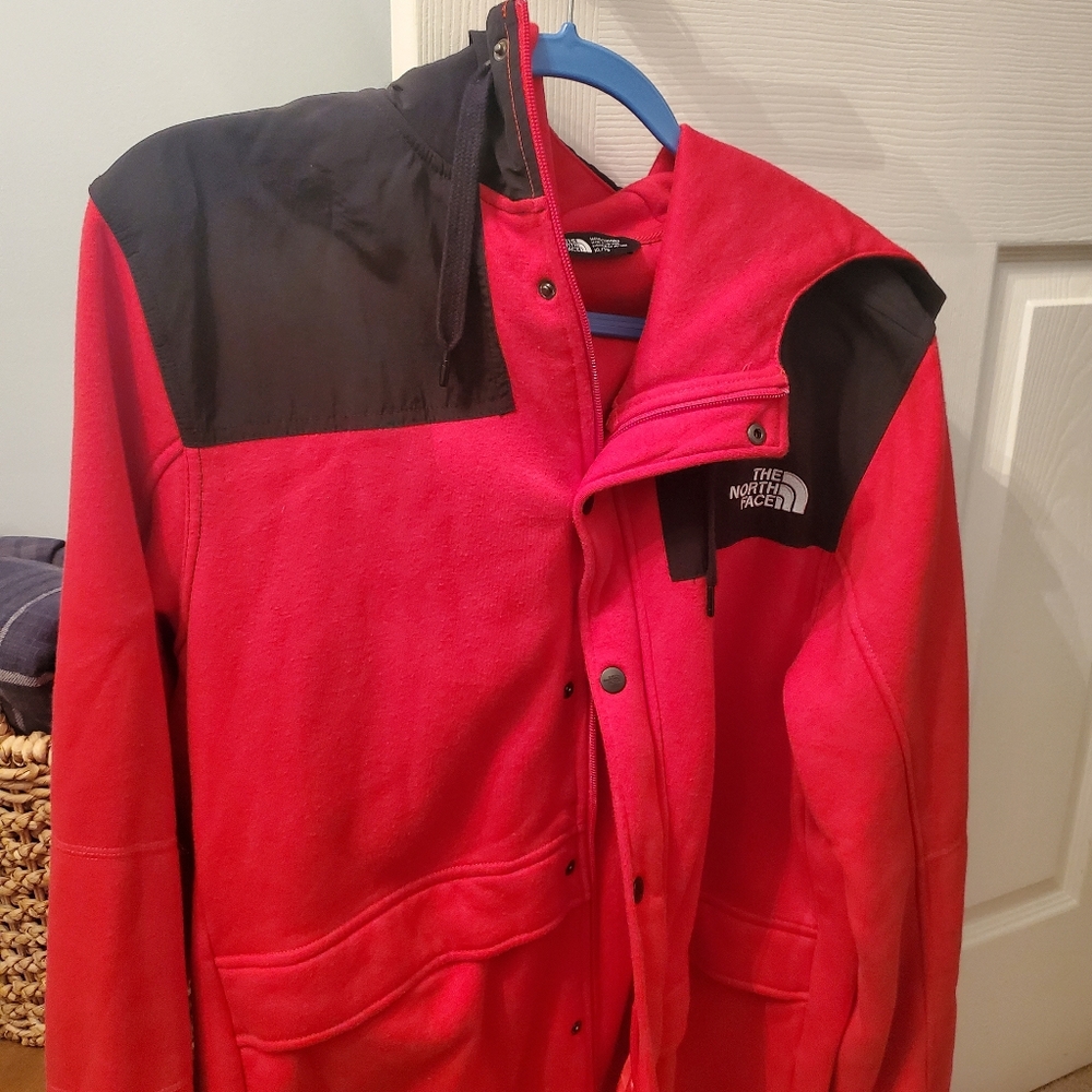 The North Face zip up hoodie.